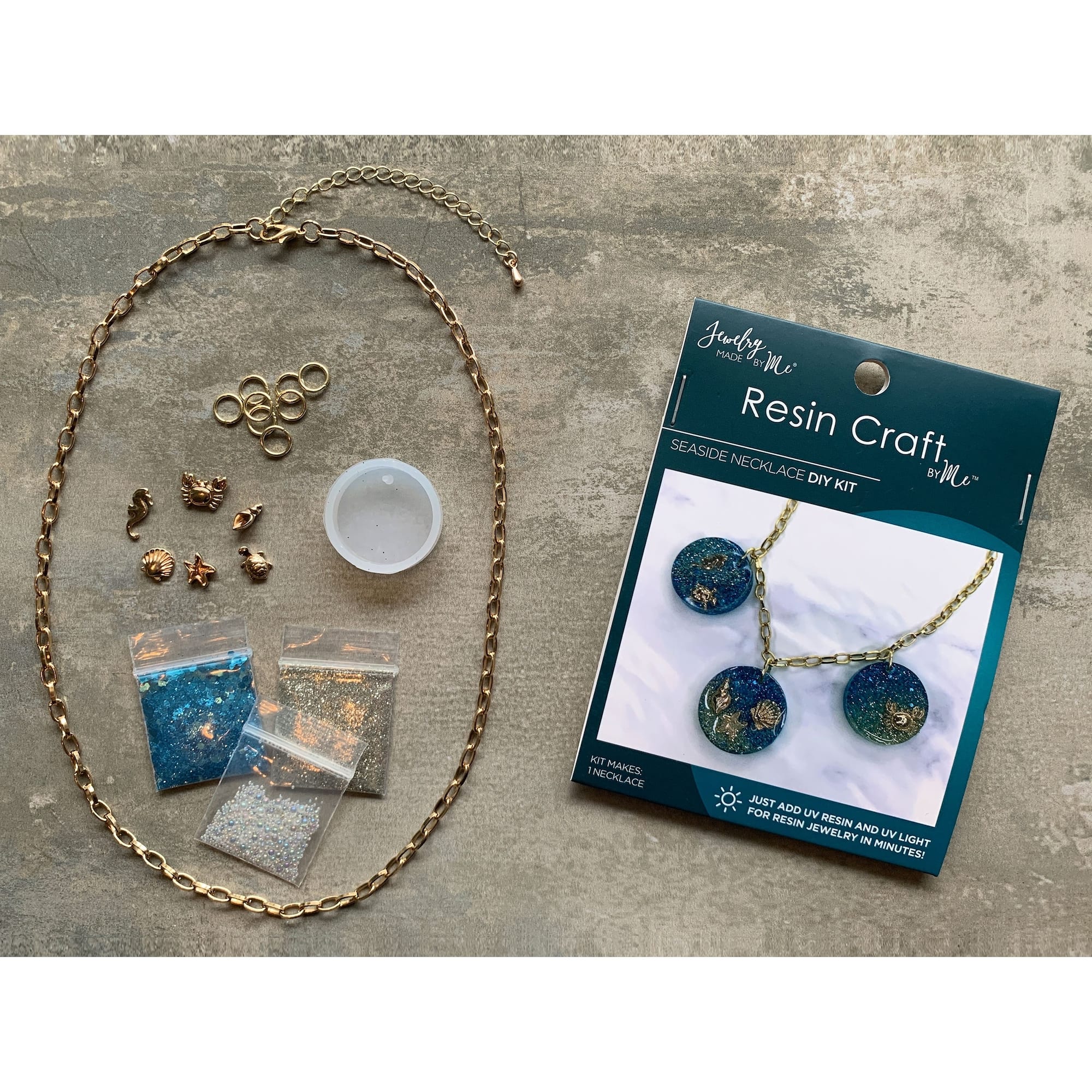 Jewelry Made By Me Resin Craft Seaside Pendant Mini Kit